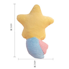 Girly Cloud Wishing Meteor Star Plush Pillow Angel Wings Heart Stuffed Cushion Milk Tea Cup Rainbow Sleeping Nap Pillow Bed