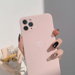 Yickyue 3 colors Line heart soft silicone Non-slip pink candy love phone case for iphone 13 pro max 12 mini 11 8 7 plus x xr xsmax cover