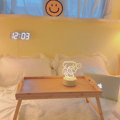 New Acrylic The neon lights 3D stereo Night light Small table lamp Bedside lamp LED lamp Birthday festival children decorate