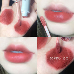 Lipgloss Pigment Liquid Lipstick Nutritious Nude Color Lip Tint Long Lasting Waterproof Velvet Pink Red Matte Lip Gloss Cosmetic