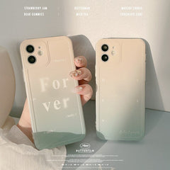 Original Queen forever matte soft silicone letter phone case for iphone x xr xs max 11 12 mini pro max 7 8 plus cover capa