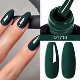 YICKYUE - 7.3ml Avocado Color Nail Gel Polish Semi Permanent DIY Nail Supplies Manicure Gel Varnish Soak Off Base Top Coat