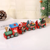 Yickyue Wooden Christmas Small Train Xmas Ornaments Merry Christmas Decor For Home Happy New Year 2023 Creative Kids Naviidad Gifts Gift