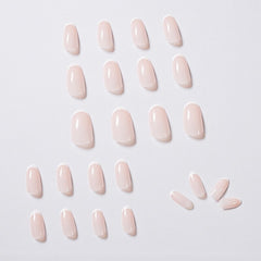 24pcs French style of jelly meat color removable wear finished product Manicure patch False nails Patch TN