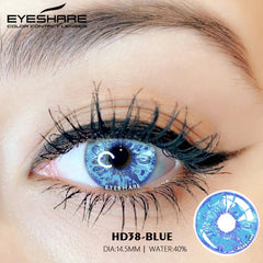 YICKYUE Blue Color Contact Lenses for Eyes Cosplay Yearly Makeup Halloween Beauty Color Contact Lenses Cosplay Anime Accessories