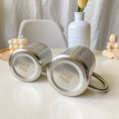 Ins Minimalist Wind Niche 304 Stainless Steel Mug Simple English Letters Coffee Cup Milk Cup Camping Outdoor Mug Stainless Cup