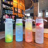Heat-resistant Glass Water Bottles Couple Cups Portable Handle Sports Outdoor Bottle Cup Camping Office BPA Free Large-capacity
