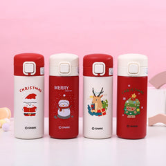 350/450ml Kawaii Thermos Vacuum Flask 304 Stainless Steel Couple Water Cup 2022 Christmas and New Year Gift