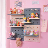 W&G Ins Storage Rack Shelf 10pcs/set Room Decorations Wall Shelf Creative Kawaii Hole Board Bathroom Racks Kitchen Accessories