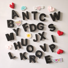 169Pcs Magnetic Creative Letter Stickers Simple Magnetic Refrigerator Magnets Creative Black and White Letters