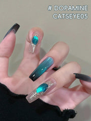 YICKYUE - 1PC Green cat Eye gel nail polish, UV LED curing, long-acting fast drying nail art gel