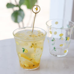 Summer New Girl Heart Cute Lemon Glass Water Cup Beautiful Household Cup Milk Cup Heat-resistant Tea Cup Female