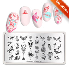 BORN PRETTY Christmas Stamping plate Snowflake Santa Claus Pattern Nail Stamping Template Christmas Tree Image Plate