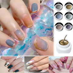SKVP Metal Effect Nail Gel Silver UV LED Draw Painting Line Stamping Nail Art Color Gel Polish Manicure Long Lasting Gel Polish