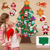 Yickyue DIY Felt Christmas Tree Decorations Christmas Gifts Christmas Decor for Home Xmas Wall Hanging Ornament Happy New Year 2023