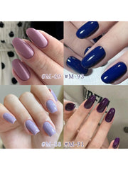 YICKYUE - 6Pcs Purple Gel Nail Polish Set, 15ml French Nail Gel Polish, Soak Off UV Light Cure Gel Polish For Nail Decoration