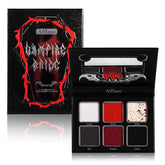 YICKYUE - Afflano 6 Colors Eyeshadow Palette Makeup Matte Shimmer Glitter Smokey Gothic High Pigmented Longlasting Eye Makeup Halloween