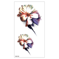 Small Full Arm Half Arm Tattoo Stickers Black And White Flower Painted Skull Flower Waterproof Temporary Tattoo Stickers