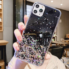 Luxury Glitter Sequin Transparent Phone Case For iPhone 11 12 Pro MAX Mini XS X XR 7 8 Plus SE 2 2022 Silicone Shockproof Cover