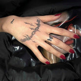 Waterproof Temporary Tattoo Sticker Black Chain Star Butterfly Tattoo Flash Tattoo Back of Hand Male Female