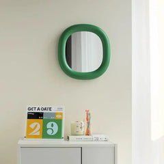 YICKYUE - Makeup Wall Mirror Items Small Barber Girls Nordic Bathroom Irregular Funky Circle Mirror Luxury Mini Espelhos Home Decorations