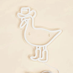 Chi-buy LED Neon Trendy Duck USB Powered Neon Signs Night Light 3D Wall Art Bedroom Living Room Decor Lamp Signs