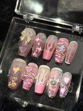 Yickyue Y2K Hot Girl Pink Extension Nails