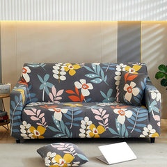 Flowers Pattern Elastic Sofa Cover Tight Wrap All-inclusive Slip-resistant Sofa Towel Sectional Couch Cover 1/2/3/4 seater