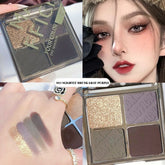 Yickyue 4 Colors Gliltter Eyeshadow Palette Matte Eye Shadow Pallete Shimmer Shine Nude Make Up Palette Cosmetic Women