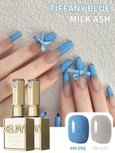 YICKYUE - 15ml New Popular Milk Ash And Blue Color Gel Nail Polish Set, UV LED Soaking Nail Polish, Suitable for Home DIY