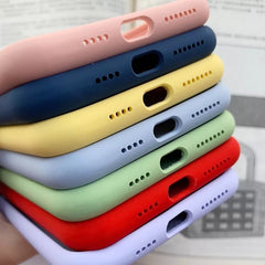 Official Original Silicone Case For iPhone 12 13 Pro Max Mini SE 7 8 Plus Case For Apple iPhone 11 13 Pro XS Max X XR Cover