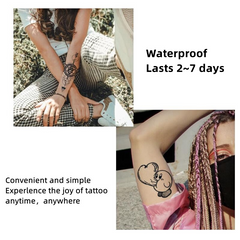 YICKYUE - 1 Sheet Black Hole Cracks Sticker Waterproof Lasting Temporary Tattoo