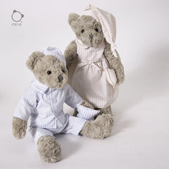 42cm Couple Pajamas Teddy Bear Soft Stuffed Toys For Girls Boys Kawai Plush Animal Baby Shower Wedding Doll Kids Birthday Gifts