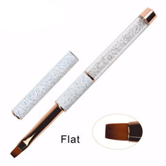 BQAN Marbled Rose Gold Nail Brush Gel Brush For Manicure Acrylic UV Gel Extension Pen For Nail Polish Painting Drawing Brush