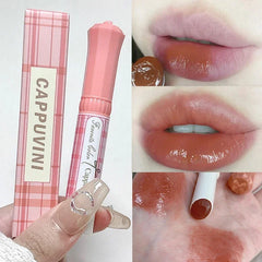 YICKYUE - Water Light Jelly Mirror Lipstick Long Lasting No Fade Moisturizing Non-stick Cup Solid Lip Gloss Women Korean Makeup Cosmetics