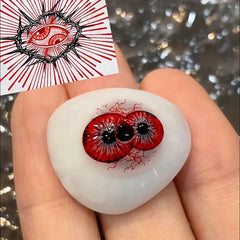 YICKYUE JeweLens Dicoria Cosplay Halloween Scary Contact Lenses Crazy Mini Sclera Softlens 14.5mm