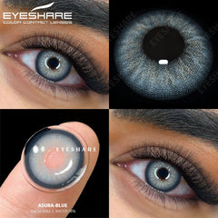 YICKYUE - 2pcs New Colored Contact Lenses Fashion Yearly Green Eyes Lenses Natural Blue Eye Lenses Gray Pupils Lens Free Shipping
