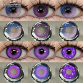 YICKYUE - 1Pair Purple Lenses for Eyes Color Contact Lenses for Eyes Pink Anime Colored Lens Y2K Lenses for Natural Eye Yearly