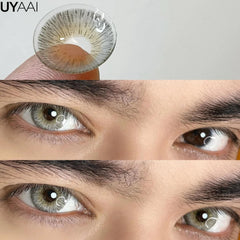 YICKYUE - 1 Pair Korean Lenses Blackspots Green Lenses Blue Lenses Gray Lenses Brown Lenses Colored Contact Lenses