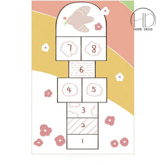 Hopscotch Carpets for Children Bedroom Bedside Carpet Girl Room Floor Mats home Decoration Layout Ins Sofa Cushion Cartoon Rugs