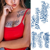 YICKYUE - 8Pcs/lot Juice Ink Semi-Permanent Waterproof Temporary Tattoos Stickers Personality Imitation Sweat Fake Tattoos For Men Women