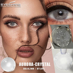 YICKYUE 1pair Natural Colored Contact Lenses Brown Eye Lenses Gray Makeup Eyes Pupils Lens Yearly Green Beautiful Pupils Yearly