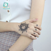 Retro Flower Hand Back Tattoo Temporary Waterproof Men Women Body Art Sticker Disposable Exotic Flowers Flash Fake Tattoo