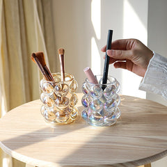 Creative Nordic Ins Wind Ball Glass Pen Holder Storage Cosmetic Brush Bucket Desktop Ornaments Candlestick Candle Cup Vase