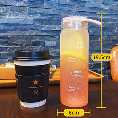 460ML Frosted Glass Water Bottle Personality Leakproof Water Bottles Portable Outdoor Travel Sports bottle student's Drinkware