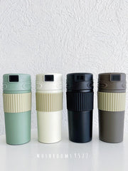 * Mushrooms 9527 *Korean-style Intelligent Temperature Display Insulation Cup 304 Stainless Steel Outdoor Portable Water Cup