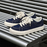 YICKYUE - Spring and Autumn New Men's Street Solid Color National Tide Canvas Shoes Low Top Men's Shoes Women's Shoes Couple Shoes