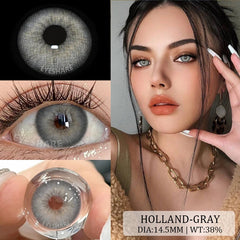 YICKYUE 1pair Colored Contact Lenses Gray Eye Lenses Gray Lenses Gray Pupils Natural Eye Lens color Contacts Eye Cosmetics