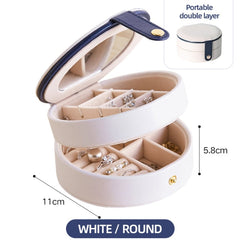 Foldable Jewelry Storage Box Household Earrings Necklace Display Stand High Capacity Luxury Retro Screen Jewelry Organizer Case