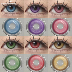 1Pair Hallowee Contact Lenses for Eyes Cosplay Lenses Anime Lenses Anime Accessories Lenses Purple Lenses Pink Eye Lens